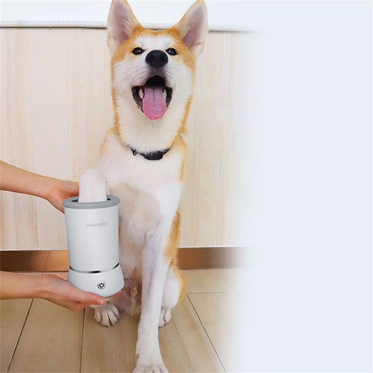 Automatic Dog Paw Cleaner USB Charging Soft Silicone Bristles Easy One Click Quickly Clean Outdoor Portable Dog Cats Foot Washer